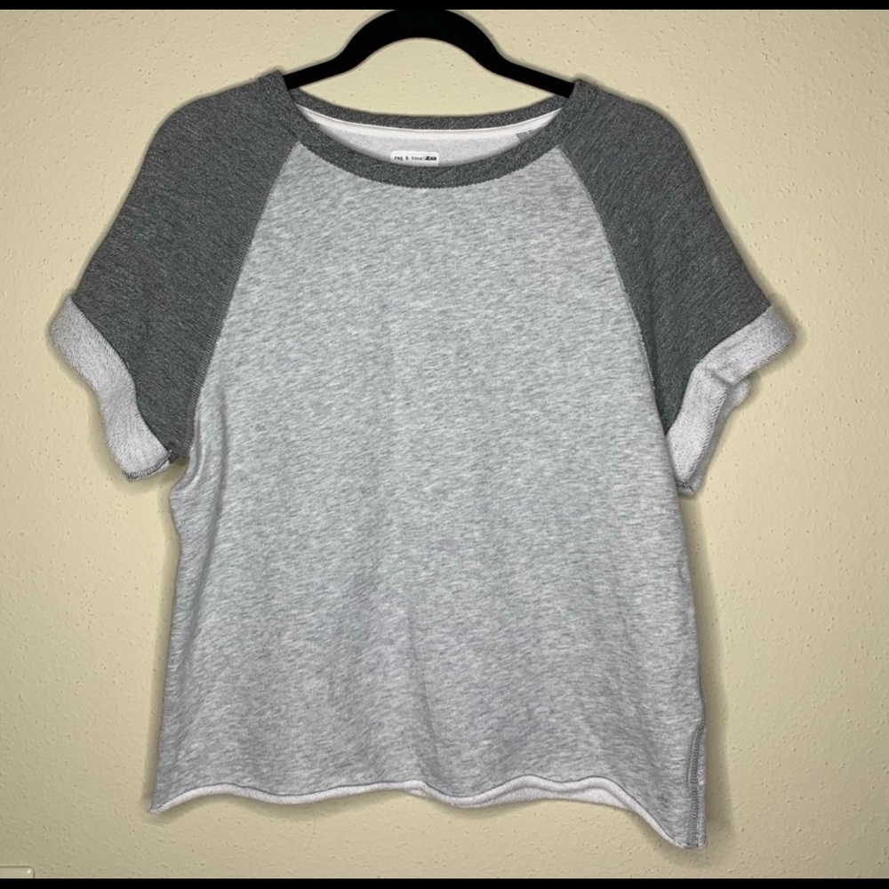 rag and bone grey short sleeve top size small